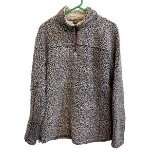 True Grit Oak Hall‎ Quarter Zip Fleece Blue Frosty Ladies Medium Pullover Sherpa